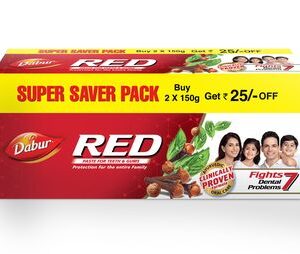 Dabur Red Toothpaste Super Saver Pack (Pack of 2 X 150 gm)