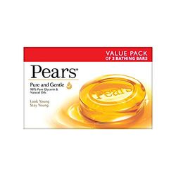 Pears Pure & Gentle Soap Bar Brown 125g (Pack of 3)