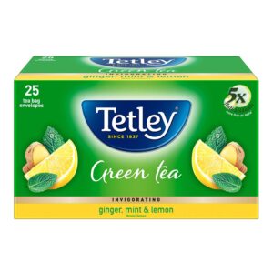Tetley Green Tea – Ginger, Mint & Lemon Dip 25 Tea Bags