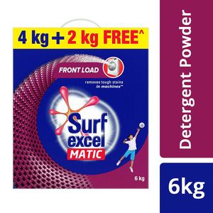 Surf Excel Matic Front Load Detergent Powder 4 Kg (2 Kg Free)