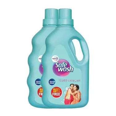Safe Wash Premium Liquid Detergent 1Ltr (Pack of 2)