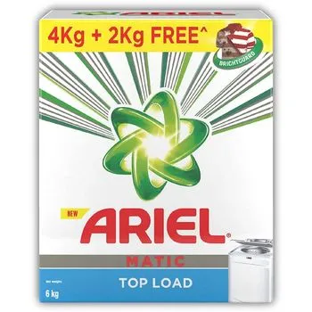 Ariel Matic Top Load Detergent Washing Powder 4Kg + 2Kg Free