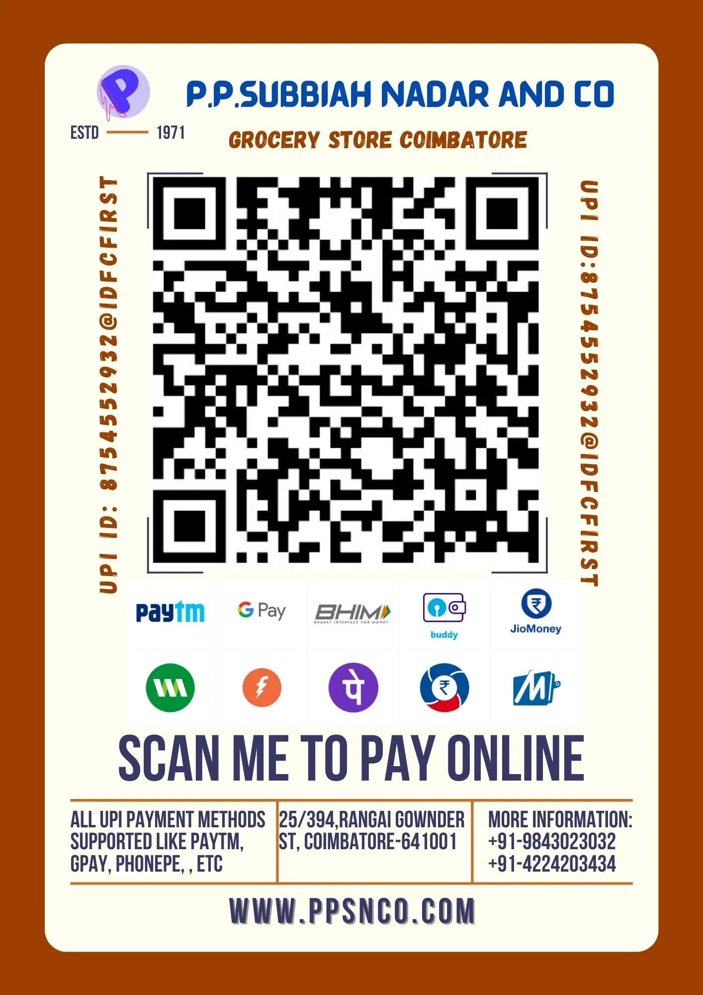 UPI QR Code for PPSNCO