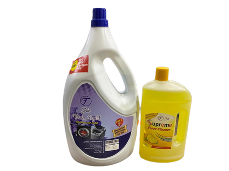 Fab Wash Liquid Front & Top Load 5L (Get 1L Floor Cleaner Free)