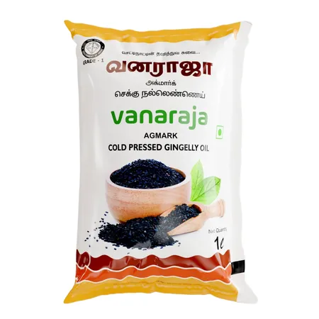 Vanaraja Cold Pressed Gingelly Oil 1L Pouch