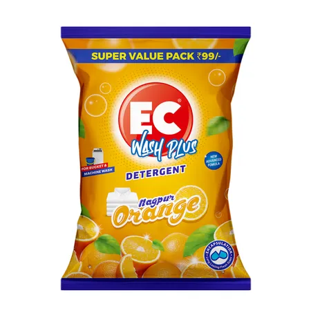 EC Wash Plus Nagpur Orange Detergent Powder 2Kg