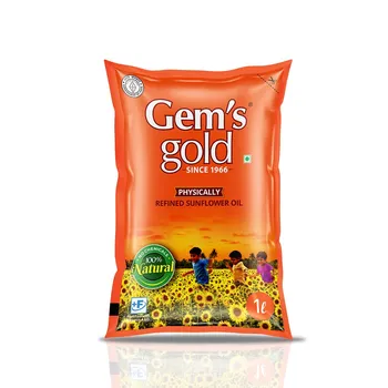 Gems Gold Refined Sunflower Oil 1 L