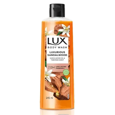 Lux Luxurious Sandalwood with Sandalwood Oil & Tuberose Scent Body Wash 245 ml