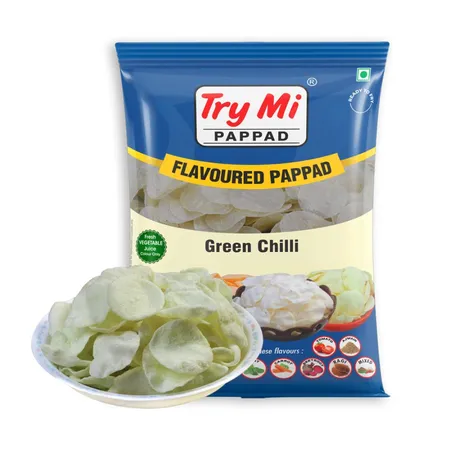 Try Mi Sago Green Chilli Pappad 500g