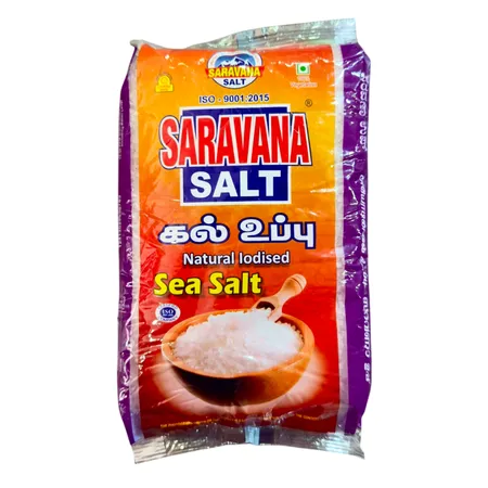 Saravana Natural Iodised Sea Salt 1Kg